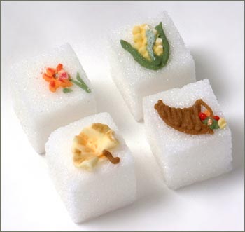 Decorated Sugar Cubes - Thanksgiving-18ct