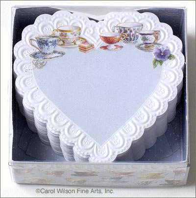 Carol Wilson Fancy Notes Die Cut Notes - Teacups