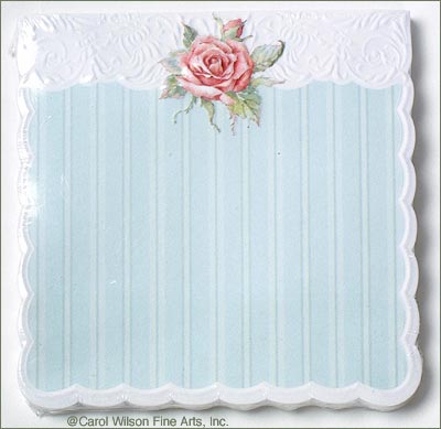 Carol Wilson Fancy Notelet Self-Stick Note -  Blue Rose