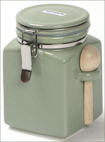 Bee House Ceramic Canister - Small Artichoke with Spoon