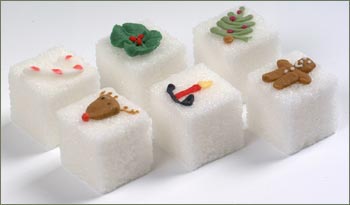 Decorated Sugar Cubes - Christmas-18ct