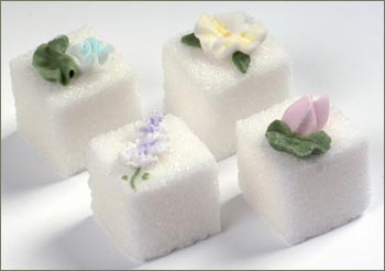 Decorated Sugar Cubes - Pastel Bouquet-18ct