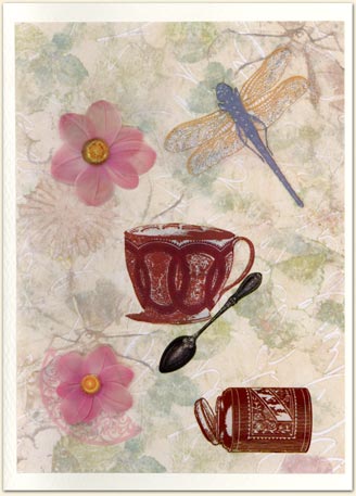 Wabi Ware Victorian Dragonfly Card
