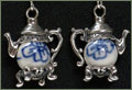 Tiny Teapots Chinese Porcelain Earrings
