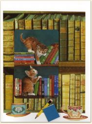 Wabi Ware Library Kitten Card