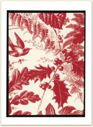 Wabi Ware Red Bird Holly Card